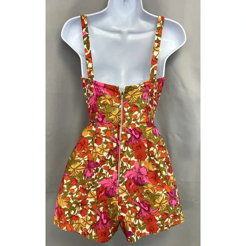 VTG Kahala Hawaii Hawaiian Romper Playsuit BATHING‎ SUIT Floral Y2K USA